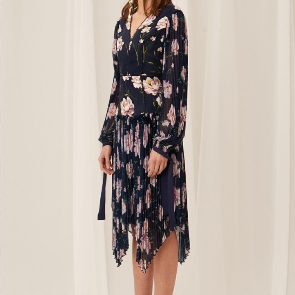 NEW Keepsake Nobody Midi Dress Midnight Gardenia - Picture 3 of 4